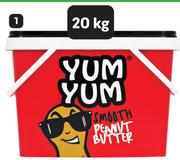 Yum Yum Peanut Butter Bucket Smooth-20Kg Each