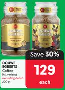 Douwe Egberts Coffee (All Variants)-200g Each
