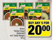 Knorr Packet Soup(Selected) Incl. Tasty Range)-5X50g