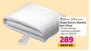 Pure Pleasure Single Electric Blanket Non Fitted