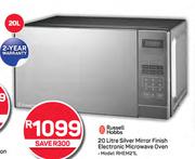Russell Hobbs 20Ltr Silver Mirror Finish Electronic Microwave Oven RHEM21L