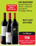 Fat Bastard Golden Reserve, Shiraz, Cabernet Sauvignon, Pinotage, Merlot-750ml