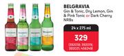 Belgravia Gin & Tonic, Dry Lemon, Gin & Pink Tonic Or Dark Cherry NRBs-24 x 275ml