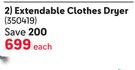 Primaries Extendable Clothes Dryer