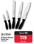 Casa 5-Piece Genoa Knife Set-Per Set