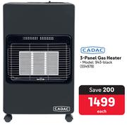 Cadac 3-Panel Gas Heater 943-BLACK