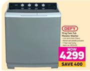 Defy Twin Tub Metallic Washer-15Kg