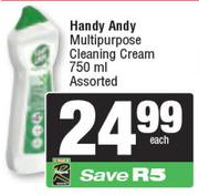 Handy Andy Multipurpose Cleaning Cream Assorted-750ml