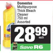 Domestos Multipurpose Thick Bleach Cleaner Assorted-750ml