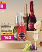 JC Le Roux Le Domaine,Le Chanson,La Fleurette Sauvignon Blanc Non Alcoholic Le Domaine-For 2 x 750ml