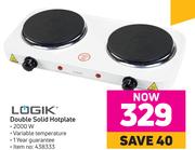 Logik Double Solid Hotplate