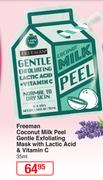 Freeman Coconut Milk Peel Gentle Exfoliating Mask With Lactic Acid & Vitamin C-35ml