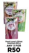 Food Lover's Olives Assorted-For Any 3 x 200g