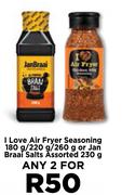 I Love Air Fryer Seasoning 180g/220g/260g Or Jan Braai Salts 230g Assorted-For Any 2
