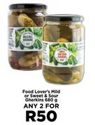 Food Lover's Mild Or Sweet & Sour Gherkins-For Any 2 x 680g