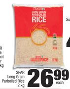 Spar Long Grain Parboiled Rice-2kg Each