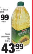 Spar Sunflower Oil-2Ltr Each