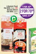 Lifestyle Food Oat Milk Or Barista Blend Oat Milk-For 2 x 1L