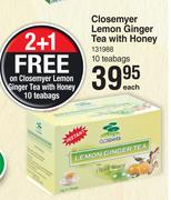 Closemyer Lemon Ginger Tea With Honey 10 Teabags-Each
