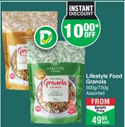 Lifestyle Food Granola Assorted-500g/750g Each