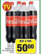 Coca-Cola Soft Drink (Regular Only Excl.Light Range)-For 4 x 1.5Ltr