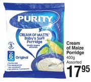 Purity Cream Of Maize Porridge Assorted-400g