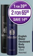 Yardley English Blazer Deodorant Body Spray Assorted-125ml