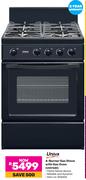 Univa 4 Burner Gas Stove With Gas Oven UG016BI