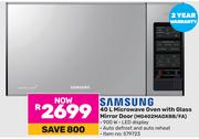 Samsung 40L Microwave Oven With Glass Mirror Door MG402MADXBB/FA