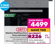 Defy Slimline Multifunction Oven DBO486E