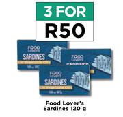 Food Lover's Sardines-For 3 x 120g