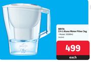 Brita 2.4L Aluna Water Filter Jug 1008942-Each