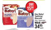 Hey Baby Teething Biscuits Assorted-50g Each
