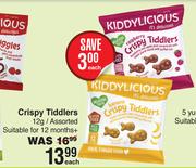 Kiddy Licious Crispy Tiddlers Assorted-12g Each