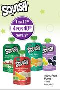 Squish 100% Fruit Puree Assorted-110ml