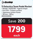 Dunlop Galactica Team Padel Racket 10335756