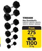 Trojan Hex Dumbbells
