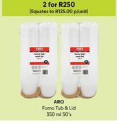 Aro Fomo Tub & Lid 350ml-For 2 x 50's