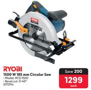 Ryobi 1500W 185mm Circular Saw RCS-1500-Each
