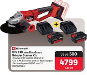 Einhell 18V 230mm Brushless Grinder Starter Kit PXC AXXIO 36/230 Q-Per Kit
