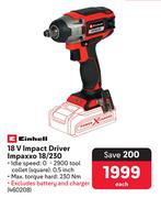 Einhell 18V Impact Driver Impaxxo 18/230