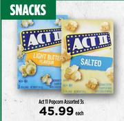 Act II Popcorn Assorted-3s Each