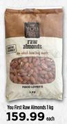 You First Raw Almonds-1Kg Each
