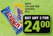 Nestle Chocolate Slab-2 x 80g