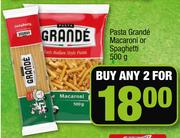 Pasta Grande Macaroni Or Spaghetti-2 x 500g