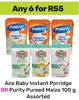 Ace Baby Instant Porridge Or Purity Pureed Maize Assorted-For Any 6 x 100g