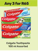 Colgate Toothpaste Assorted-For Any 3 x 100ml