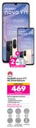 2 x Huawei Nova Y71 4G Smartphone-On 1.2GB Red Top Up Core More Data + On Promo 75