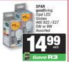Spar Good Living Opal LED Globes A60 B22/E27 5W Or 9W Assorted