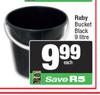 Ruby Bucket Black 9L